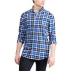 Men's Chaps Regular-fit Plaid Flannel Button-down Shirt, Size: Xxl, Blue