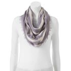 Sonoma Goods For Life&trade; Slubbed Striped Infinity Scarf, Women's, Lt Purple