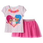 Toddler Girl Shimmer & Shine Top & Glitter Skort Set, Size: 2t, Pink