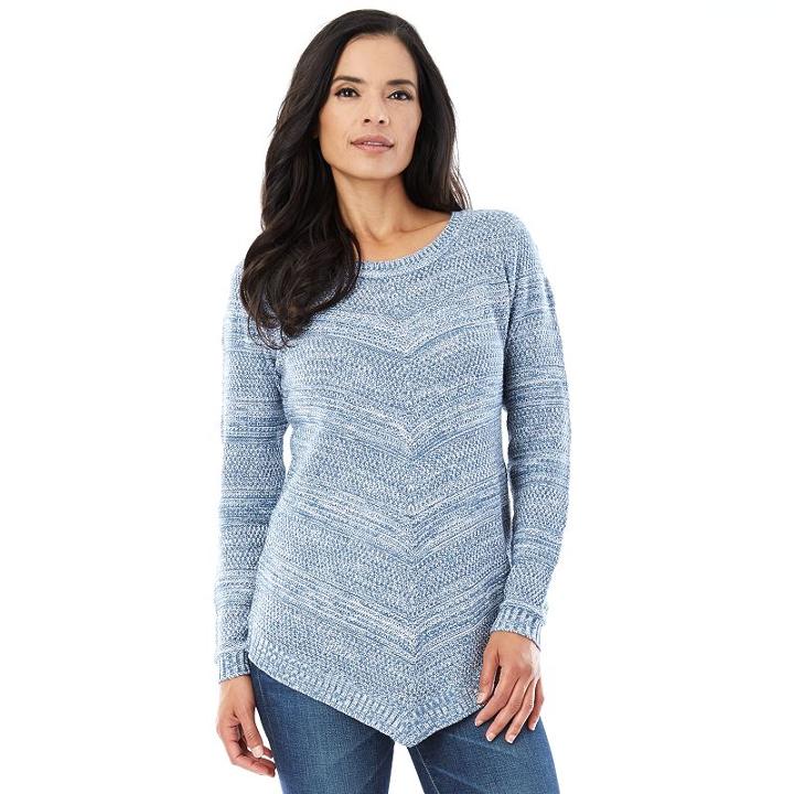 Women's Ab Studio Marled Crewneck Sweater, Size: Xlrg Av/rg, Ovrfl Oth