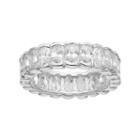 Sophie Miller Sterling Silver Cubic Zirconia Eternity Ring, Women's, Size: 9, White