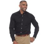Men's Dockers Classic-fit Comfort Stretch Button-down Shirt, Size: Xl, Black