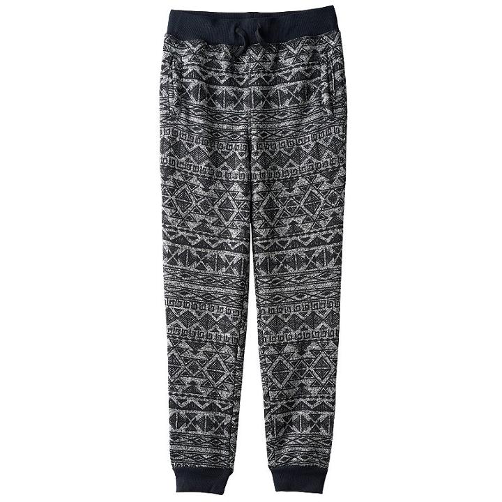 Boys 8-20 Hollywood Jeans Sweater-print Fleece Jogger Pants, Boy's, Size: Xl(18/20), Black