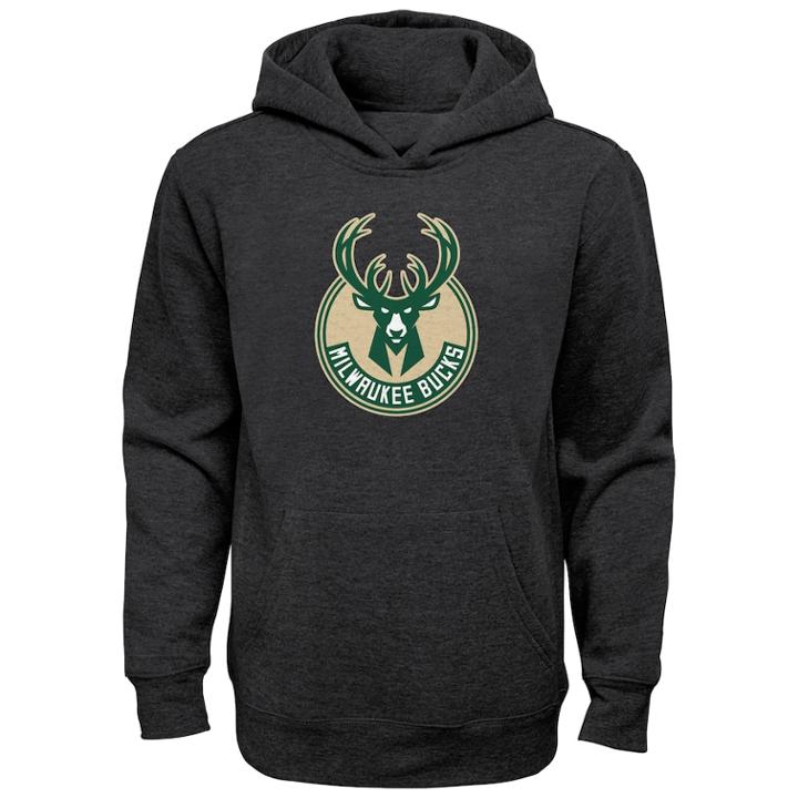 Boys 8-20 Milwaukee Bucks Promo Hoodie, Size: S 8, Grey (charcoal)