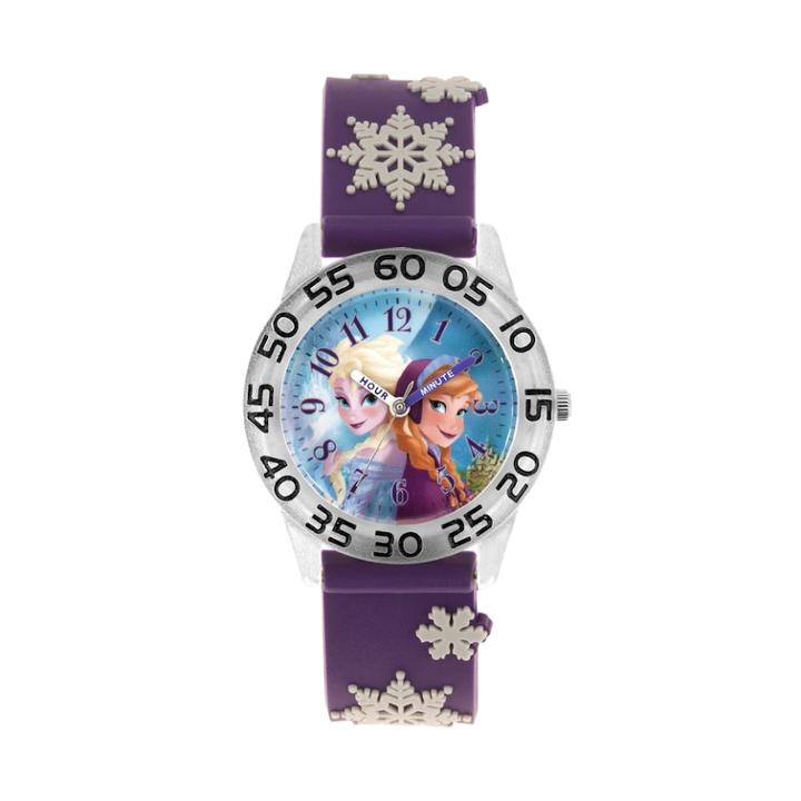 Disney's Frozen Anna & Elsa Kids' Time Teacher Watch, Girl's, Size: Medium, Purple