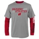 Boys 8-20 Wisconsin Badgers United Tee Set, Size: M 10-12, Grey