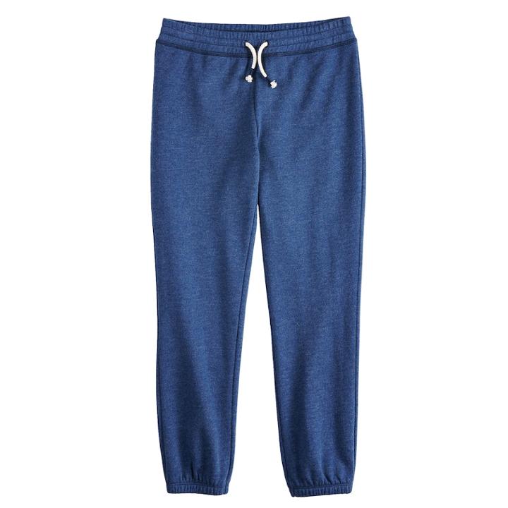 Girls 7-16 So&reg; French Terry Sweatpants, Size: 12, Dark Blue