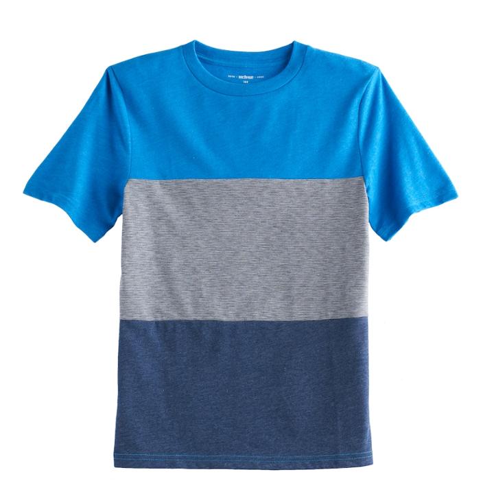 Boys 8-20 Urban Pipeline Colorblock Tee, Size: Medium, Blue (navy)