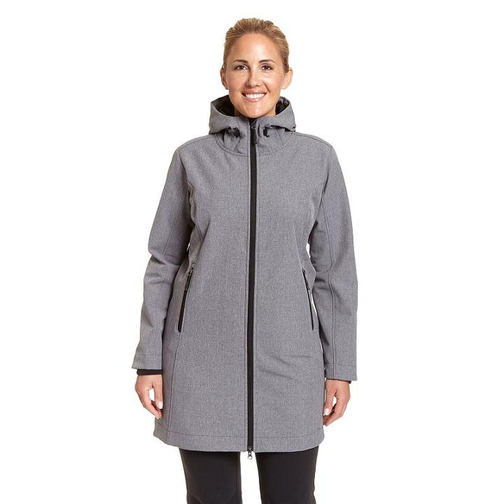 Plus Size Champion Hooded Softshell Jacket, Women's, Size: 2xl, Grey