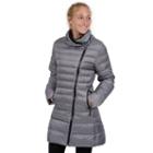 Women's Champion Asymmetrical Puffer Jacket, Size: Large, Grey