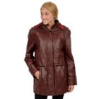 Excelled Nappa Leather Parka, Women's, Size: Small, Red