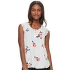 Juniors' Candie's&reg; Lace-up Flutter Sleeve Top, Teens, Size: Large, White