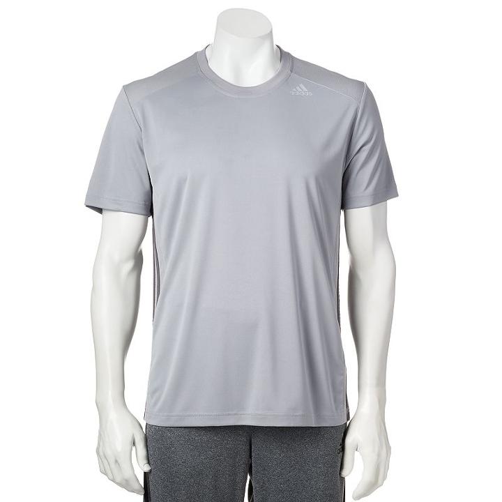 Big & Tall Adidas Climacool All World Performance Tee, Men's, Size: L Tall, Grey