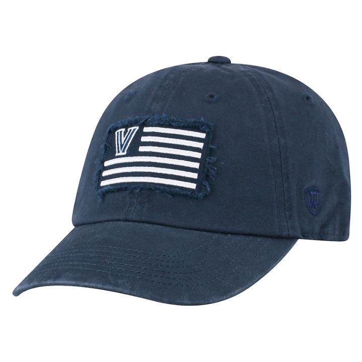 Adult Top Of The World Villanova Wildcats Flag Adjustable Cap, Men's, Blue (navy)