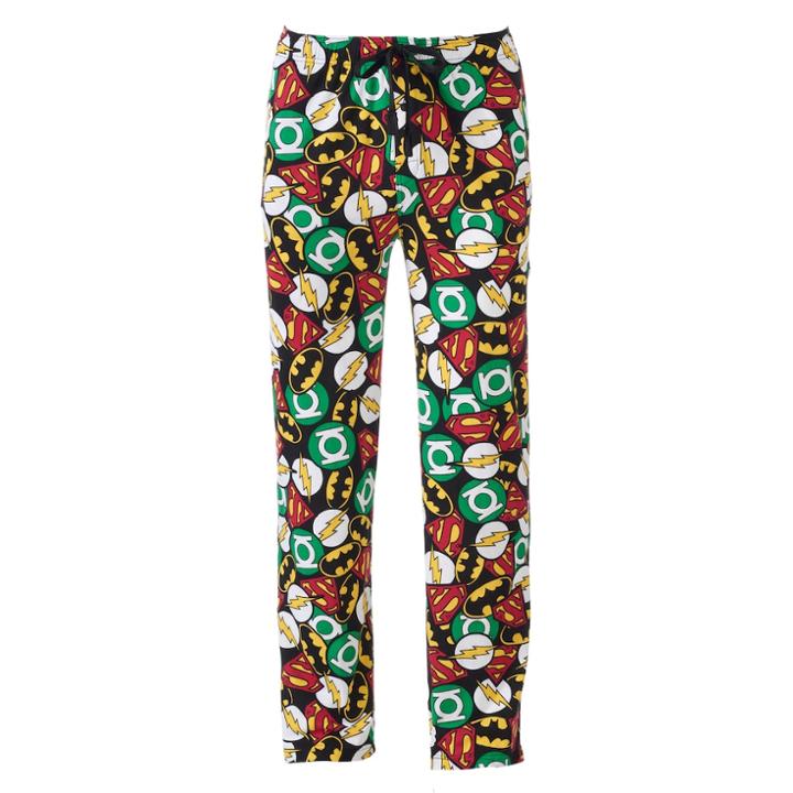 Men's Dc Comics Justice League Lounge Pants, Size: Large, Black Red Green