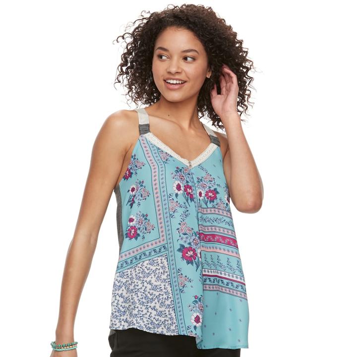 Juniors' Rewind Swing Racerback Tank, Teens, Size: Large, Green
