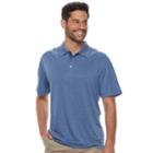 Men's Haggar Cool 18&reg; Regular-fit Performance Micro Square Polo, Size: Small, Blue