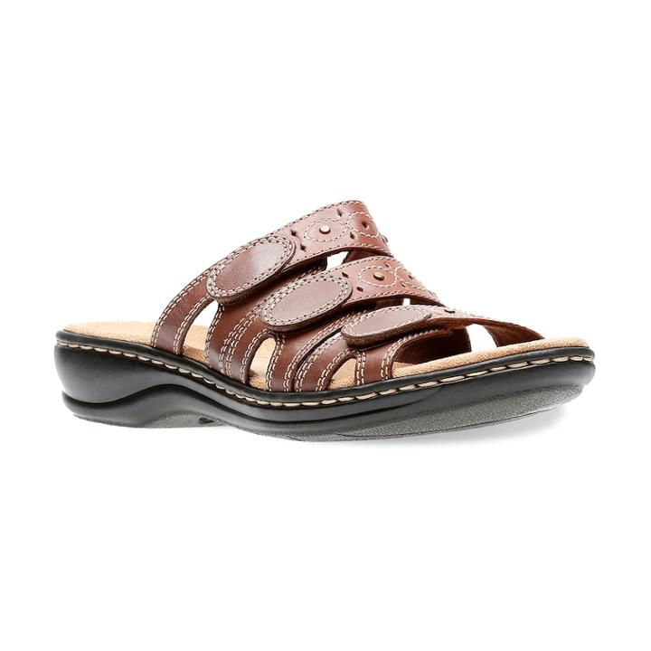 Clarks Leisa Cacti Q Women's Ortholite Sandals, Size: Medium (9), Red Overfl