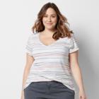 Plus Size Sonoma Goods For Life&trade; Double-v-neck Tee, Women's, Size: 3xl, Med Red