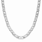 Men's Stainless Steel Cross Link Curb Chain Necklace, Size: 24, Grey