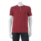 Big & Tall Sonoma Goods For Life&trade; Everyday Henley, Men's, Size: L Tall, Red
