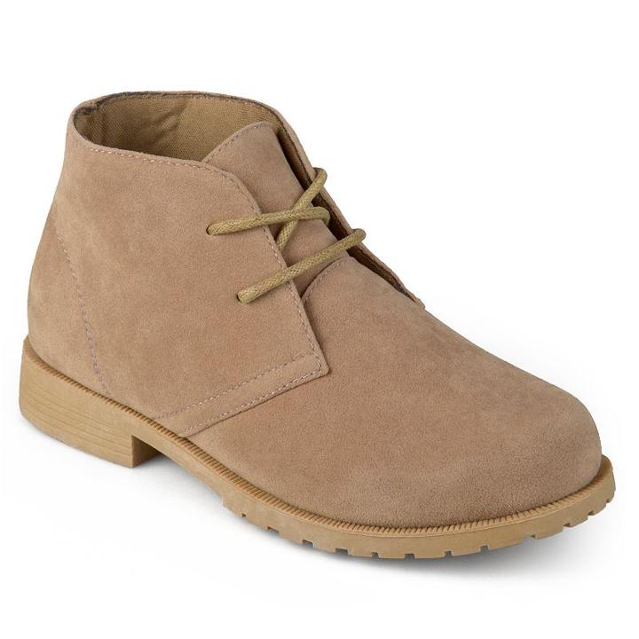 Journee Milo Boys' Chukka Boots, Boy's, Size: 1, Beig/green (beig/khaki)