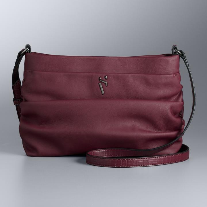 Simply Vera Vera Wang Tegan Crossbody, Women's, Dark Pink