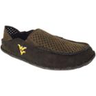 Men's West Virginia Mountaineers Cayman Perforated Moccasin, Size: 10, Brown