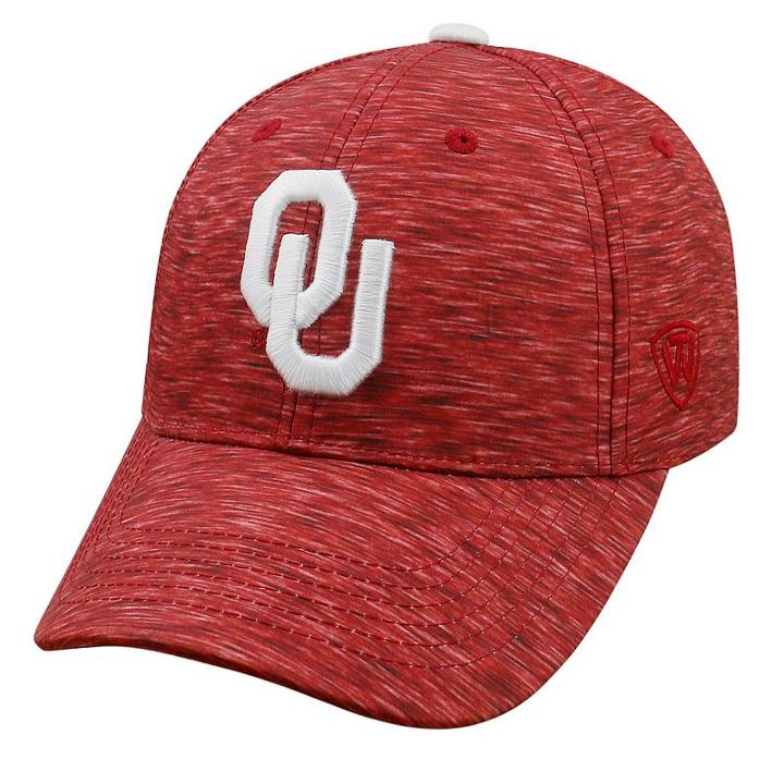 Adult Oklahoma Sooners Warp Speed Adjustable Cap, Men's, Med Red