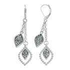 Dana Buchman Double Marquise Nickel Free Drop Earrings, Women's, Silver