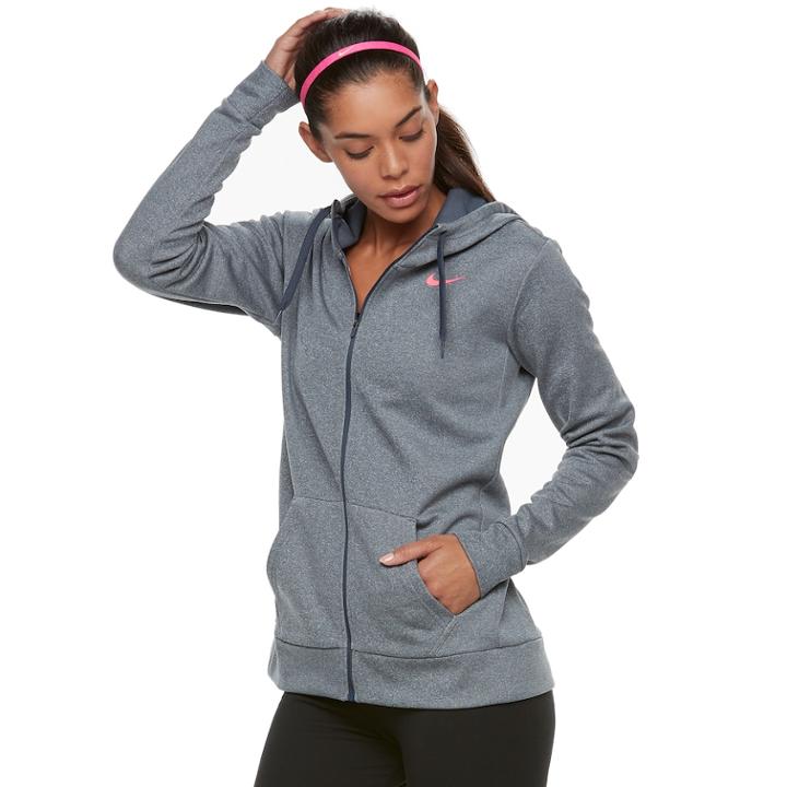 Women's Nike Therma Training Zip Up Hoodie, Size: Small, Blue Other