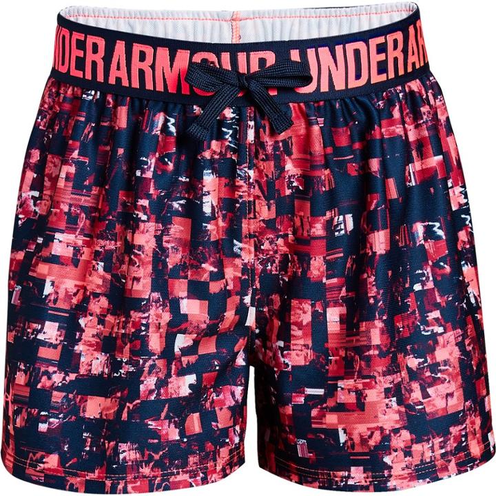 Girls 7-16 Under Armour Play Up Printed Shorts, Size: Small, Brt Orange