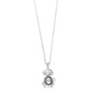 Sterling Silver Black & White Diamond Accent Dog Pendant Necklace, Women's, Size: 18
