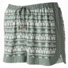 Juniors' Pink Republic Mix-print Shortie Shorts, Girl's, Size: Large, Green Oth
