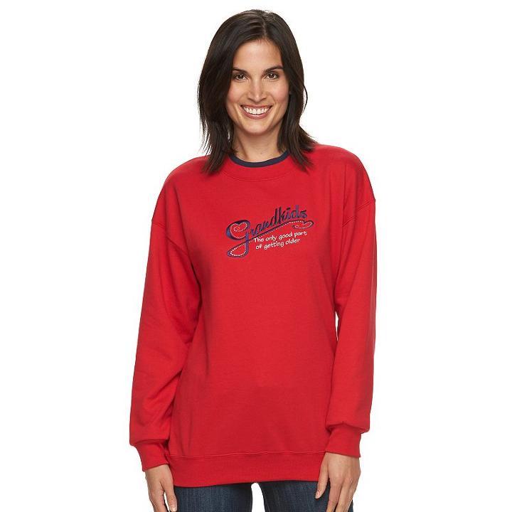 Women's Mccc Holiday Crewneck Sweatshirt, Size: Xl, Brt Red