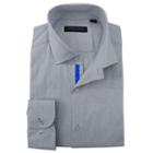 Men's Andrew Fezza Slim-fit Comfort Flex Collar Dress Shirt, Size: 17.5, Grey