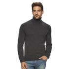 Men's Marc Anthony Slim-fit Solid Cashmere Turtleneck Sweater, Size: Large, Dark Grey