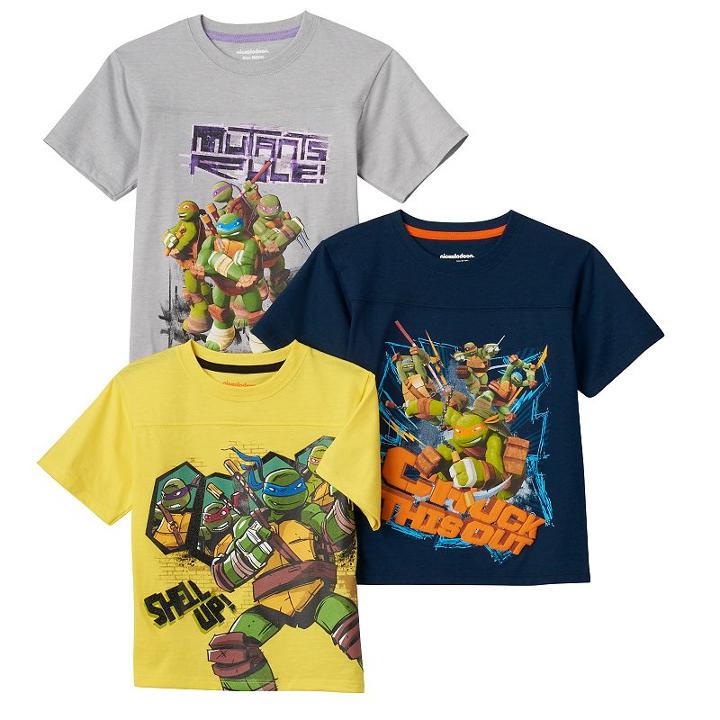 Boys 4-7 3-pk. Teenage Mutant Ninja Turtles Tees, Boy's, Size: 5/6, Yellow