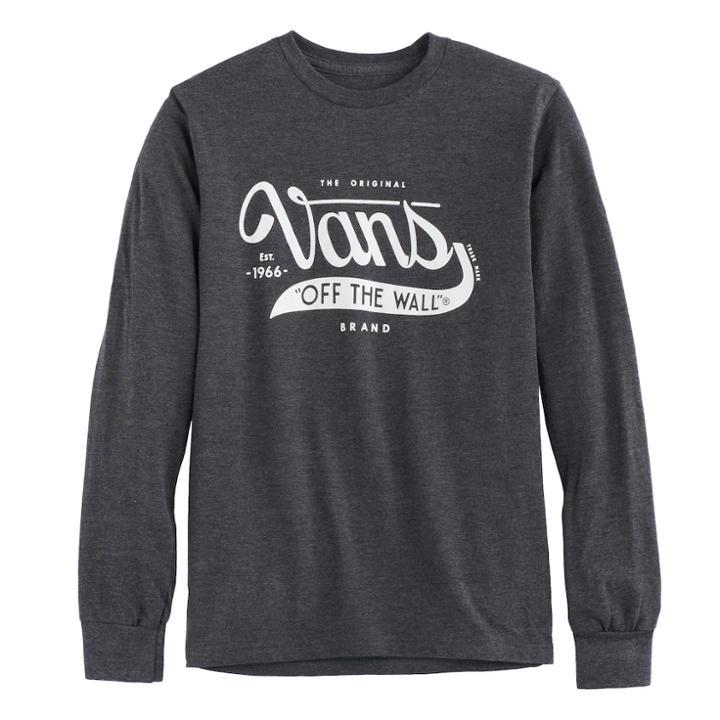 Boys' 8-20 Vans Off The Wall Logo Tee, Size: Small, Grey (charcoal)