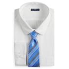 Big & Tall Croft & Barrow&reg; Classic-fit Dress Shirt And Patterned Tie Boxed Set, Men's, Size: 19 34/5b, White