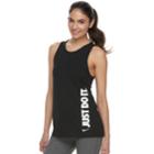 Women's Nike Dry Training Just Do It Graphic Tank, Size: Large, Grey (charcoal)