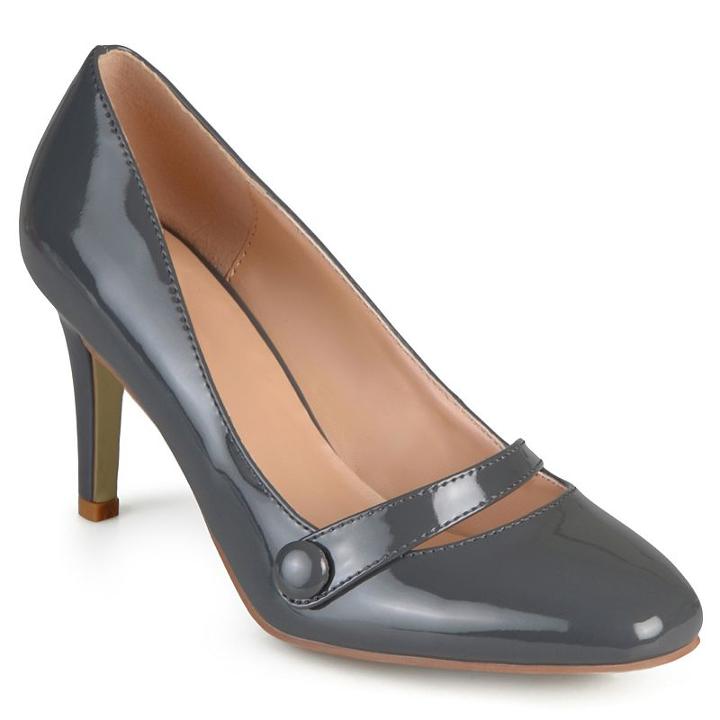 Journee Collection Devi Women's Mary Jane Heels, Girl's, Size: Medium (6), Grey