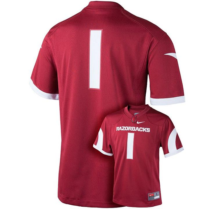 Boys 8-20 Nike Arkansas Razorbacks Replica Football Jersey, Boy's, Size: Large, Red