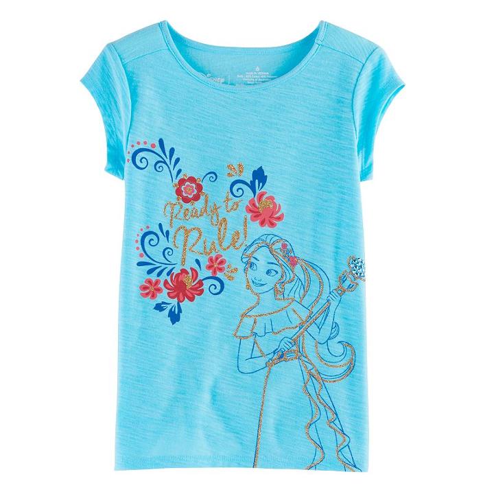 Disney's Elena Of Avalor Girls 4-7 Ready To Rule Graphic Tee By Jumping Beans&reg;, Size: 6x, Turquoise/blue (turq/aqua)
