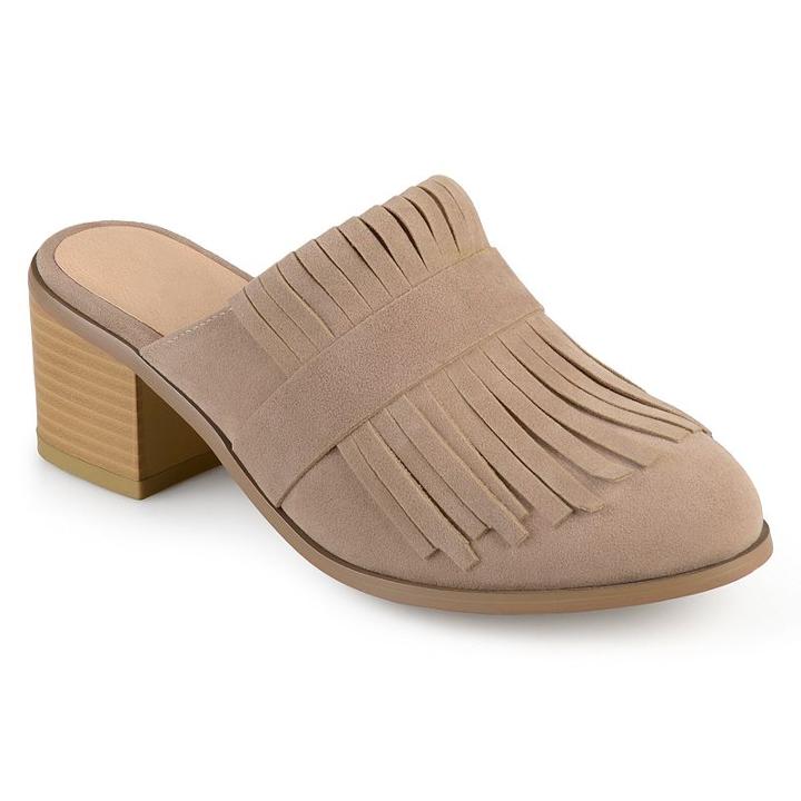 Journee Collection Evelyn Women's Mules, Size: 6.5, Lt Beige