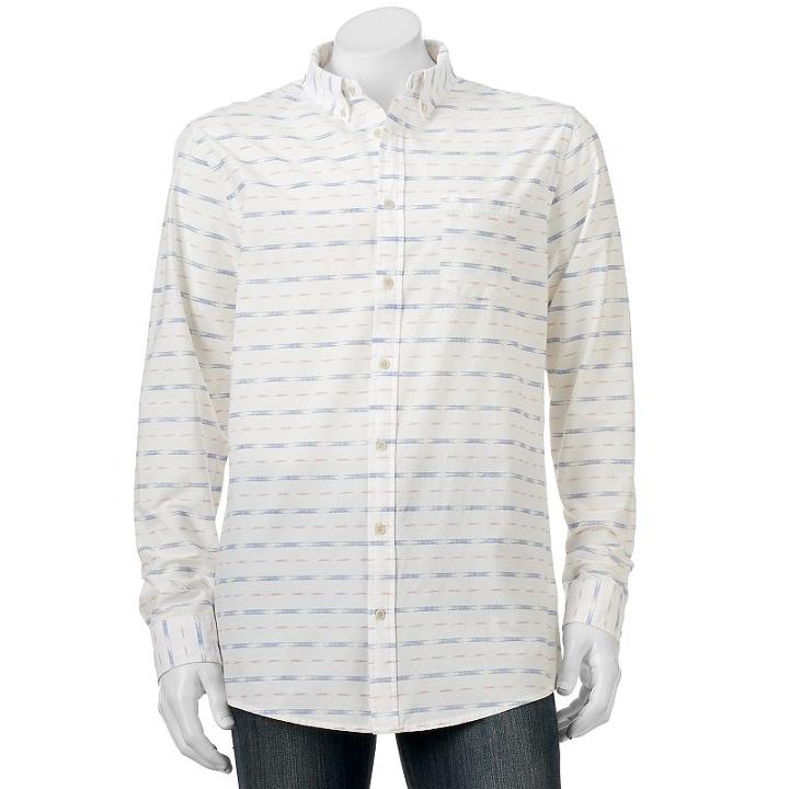 Big & Tall Urban Pipeline&reg; Classic-fit Maxflex Roll-tab Button-down Shirt, Men's, Size: L Tall, White Oth