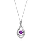 Sterling Silver Amethyst Infinity Pendant Necklace, Women's, Size: 18, Purple