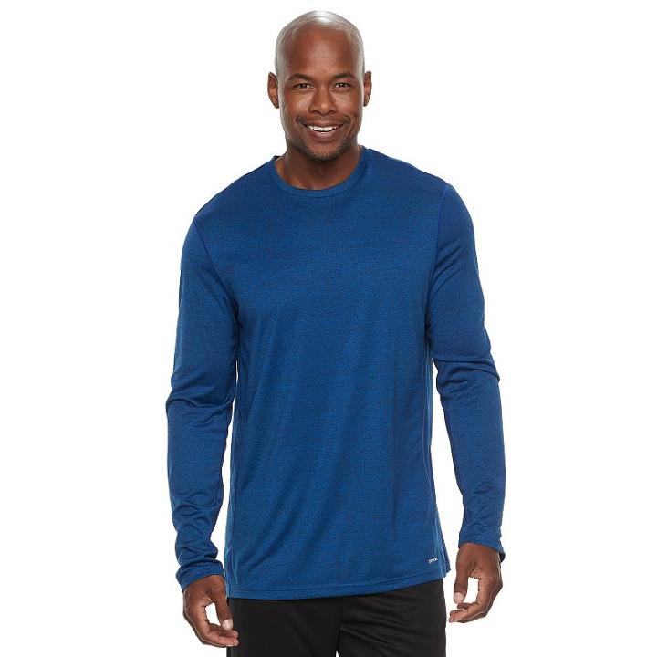 Big & Tall Tek Gear&reg; Athletic-fit Dry Tek Crewneck Performance Tee, Men's, Size: L Tall, Dark Blue