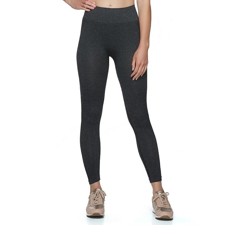 Juniors' So&reg; Ombre Seamless Leggings, Teens, Size: Small, Grey