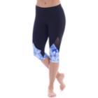 Women's Balance Collection Sadie Kicker Capri Leggings, Size: Large, Light Blue